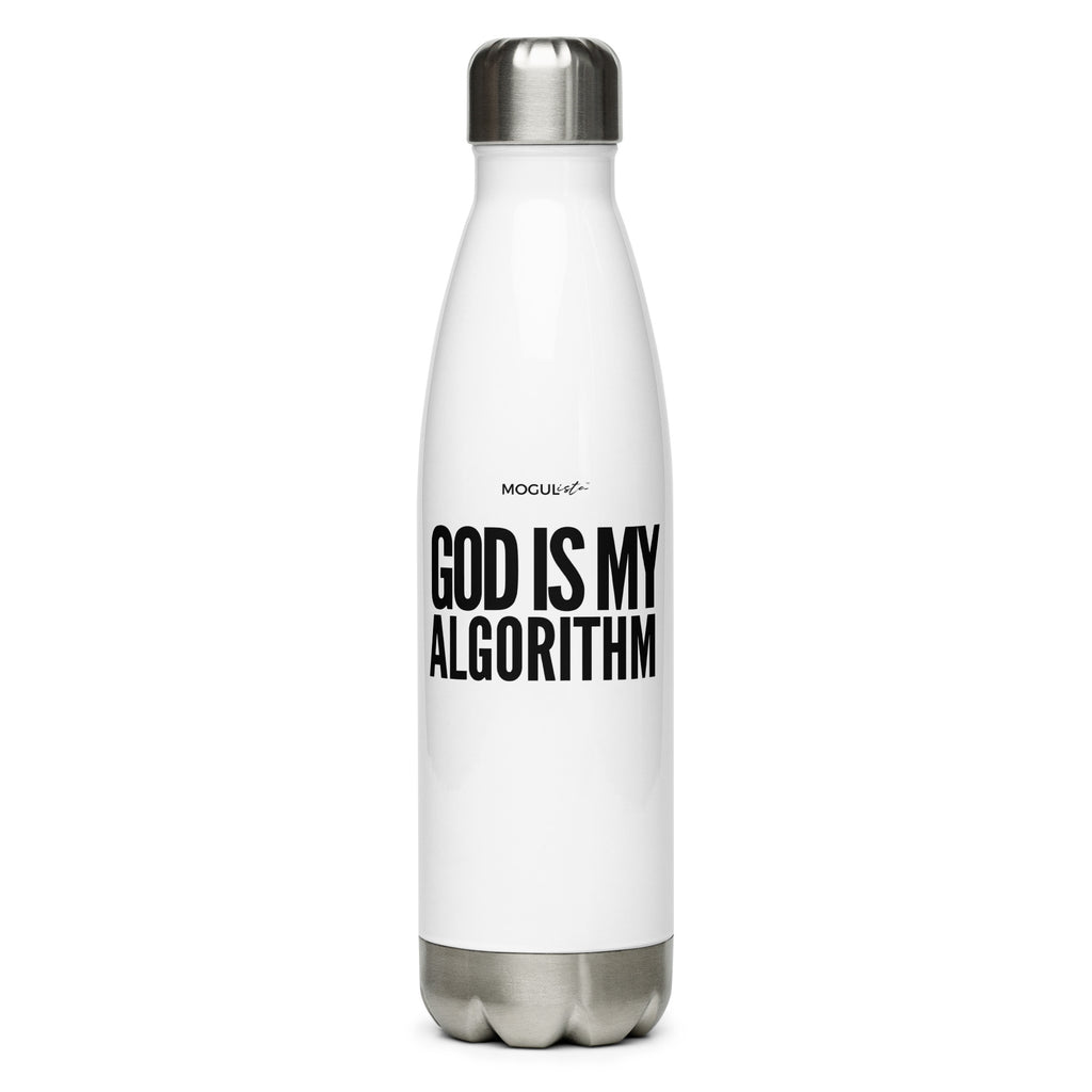 B&W MOGULista™ "God Is My Algorithm" Stainless Steel Water Bottle