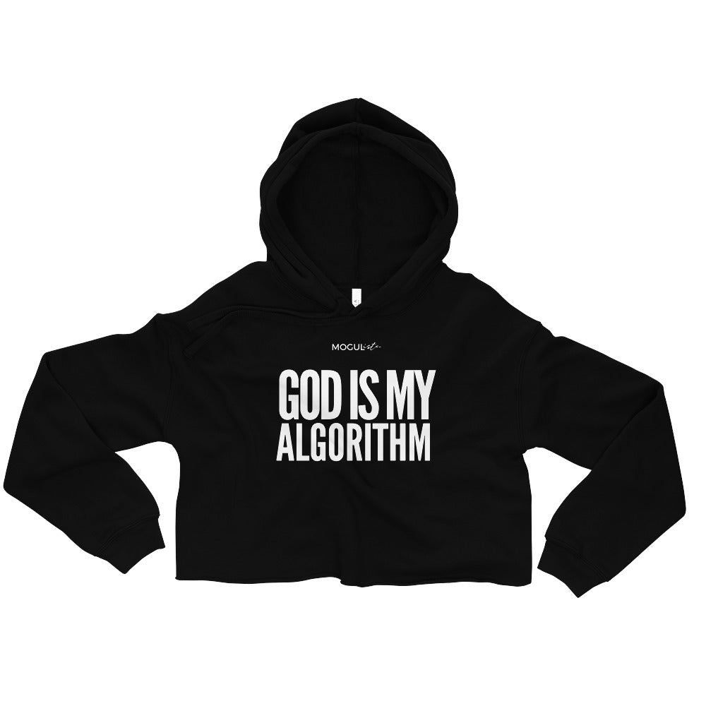 MOGULista™ "God Is My Algorithm™" Cropped Hoodie