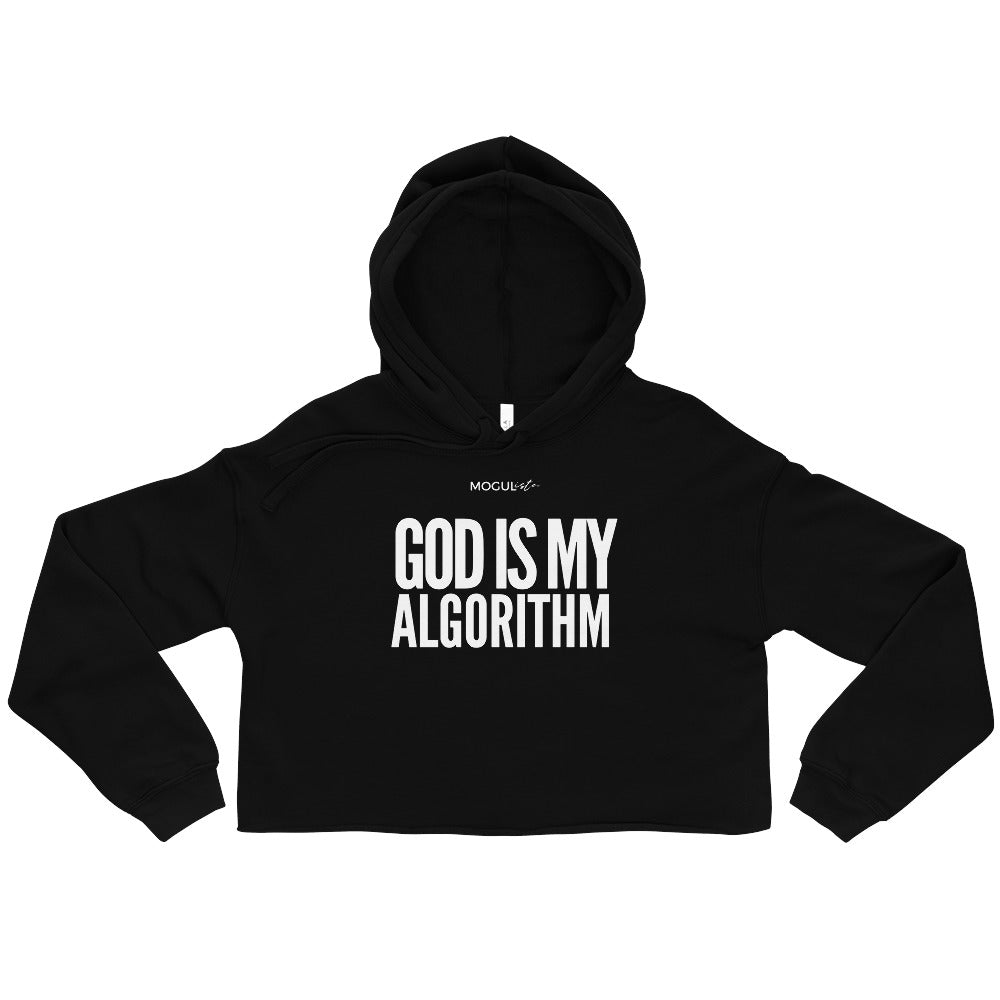 MOGULista™ "God Is My Algorithm" Cropped Hoodie