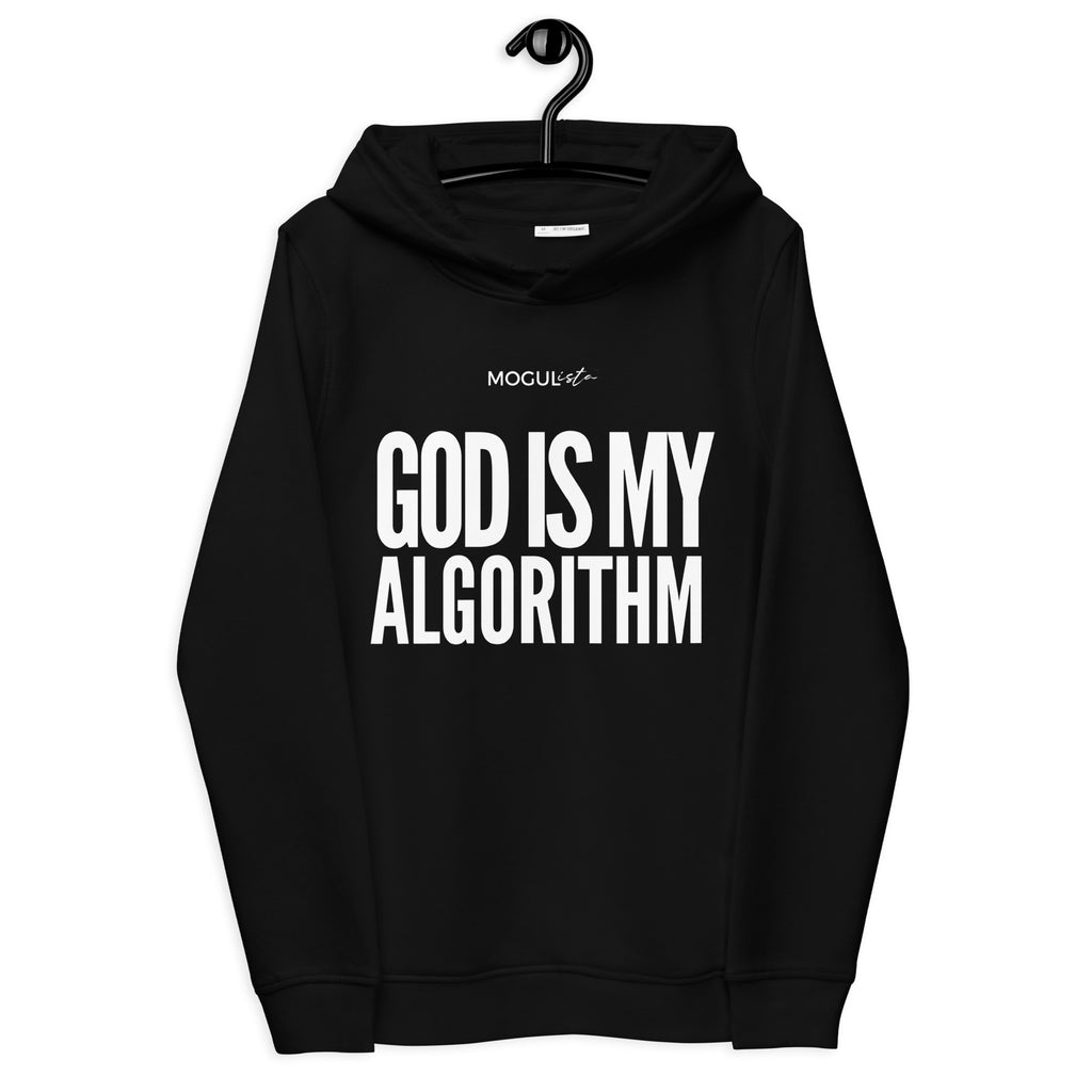 MOGULista™ "God Is My Algorithm" Organic Women's Eco Fitted Hoodie