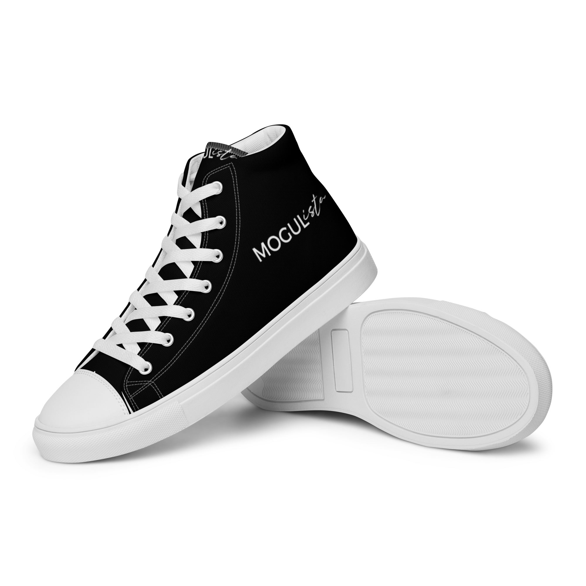 MOGULista™ B&W Kicks — Women’s High Top Canvas Shoes