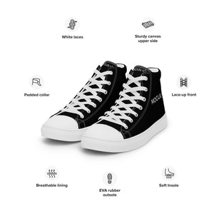 MOGULista™ B&W Kicks — Women’s High Top Canvas Shoes