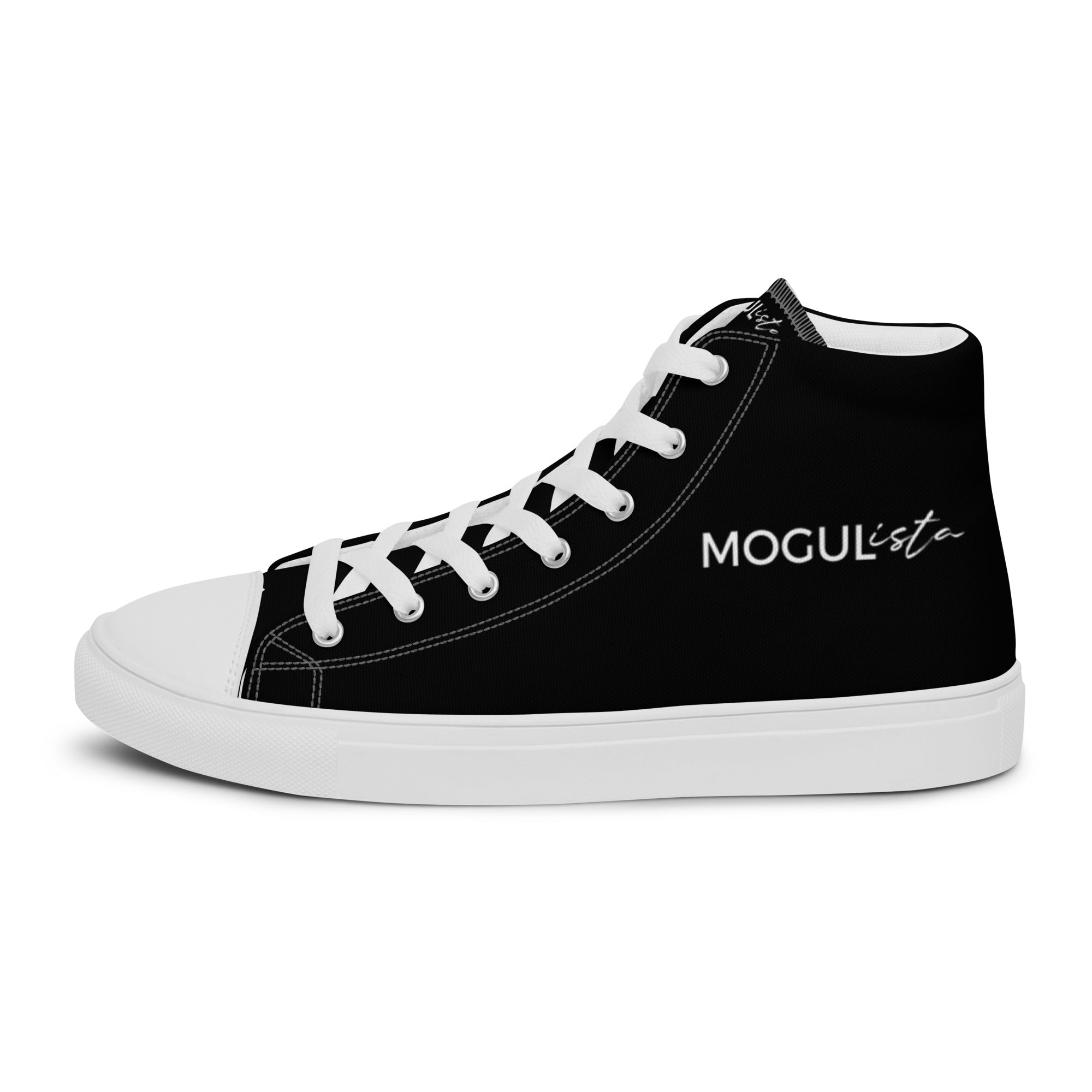 MOGULista™ B&W Kicks — Women’s High Top Canvas Shoes