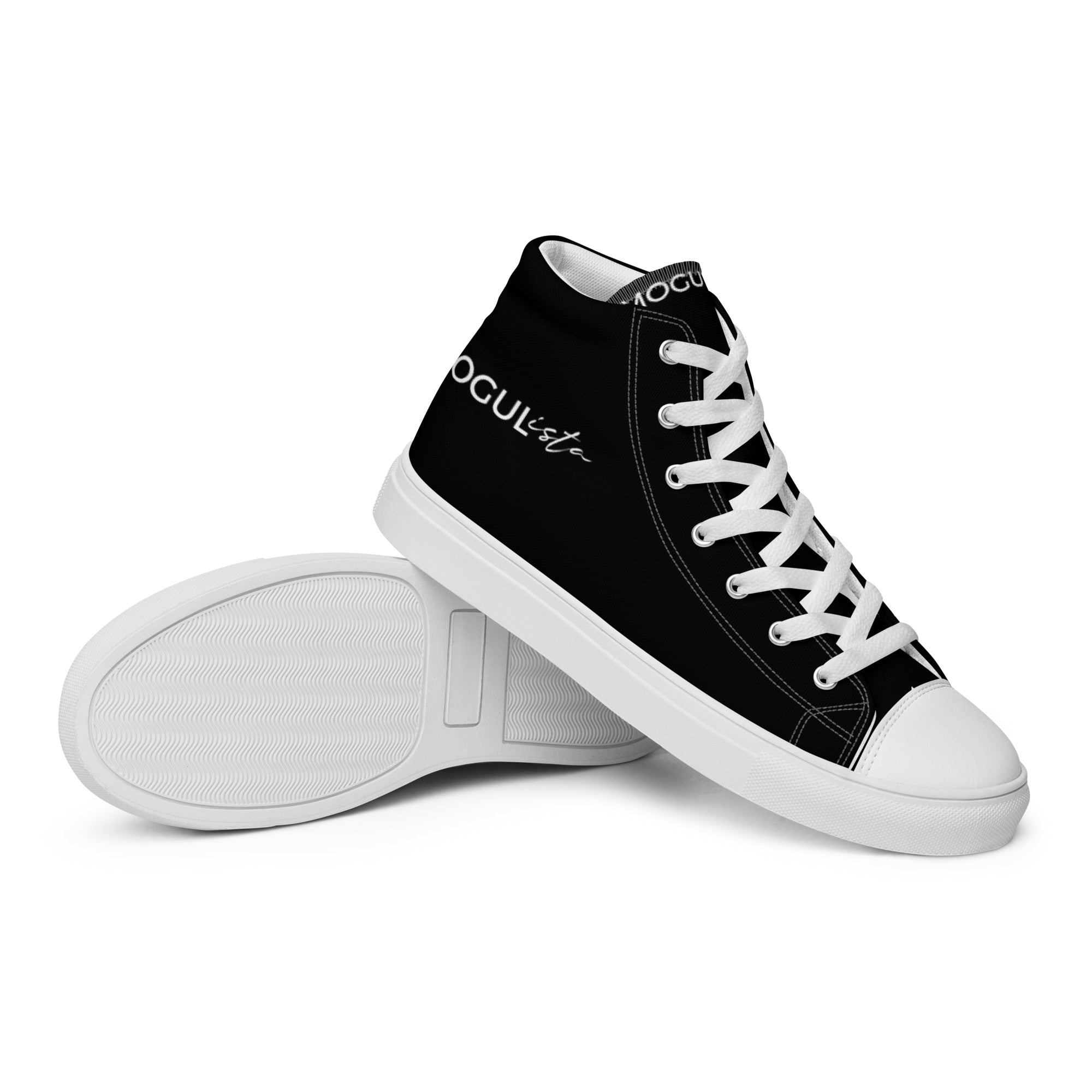 MOGULista™ B&W Kicks — Women’s High Top Canvas Shoes