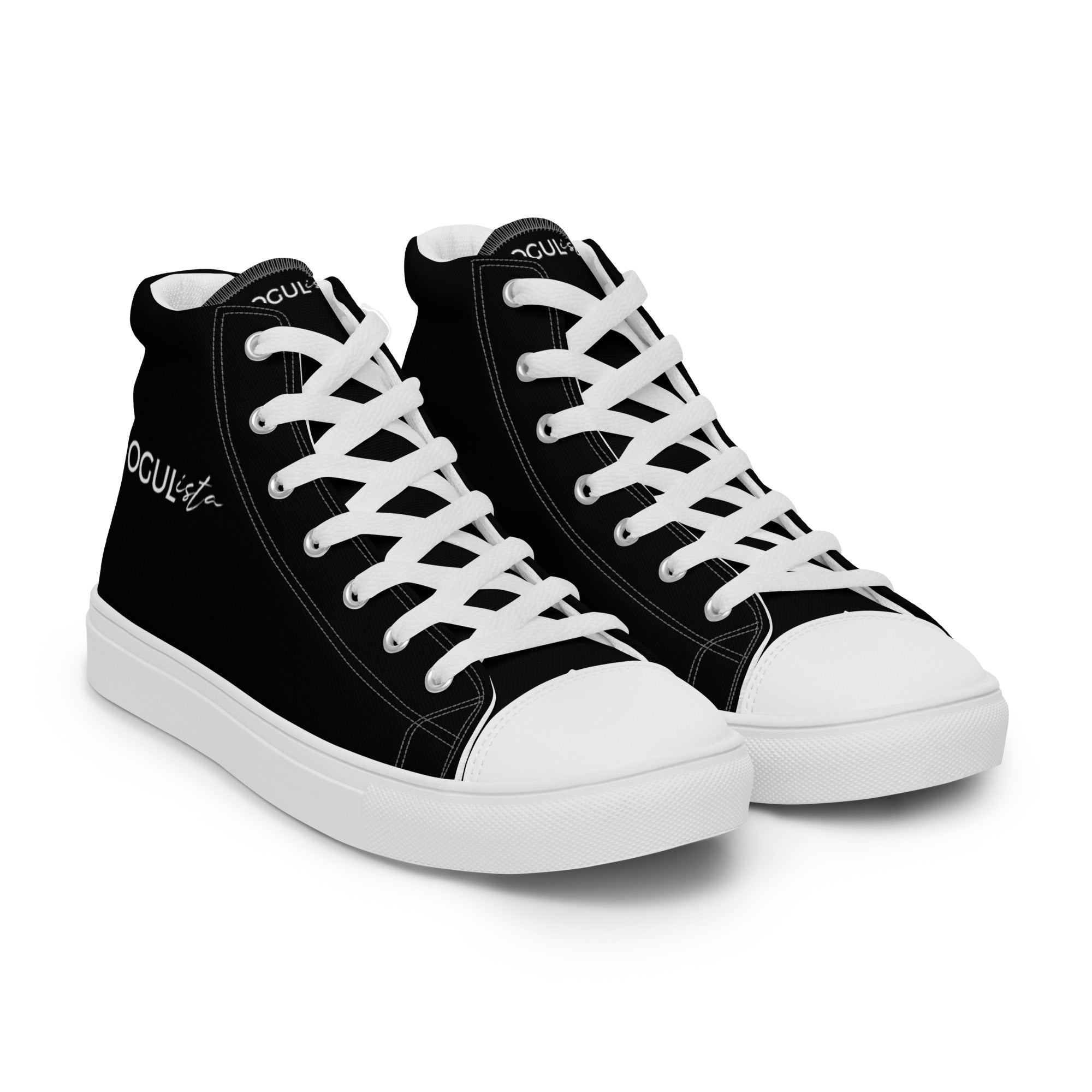 MOGULista™ B&W Kicks — Women’s High Top Canvas Shoes