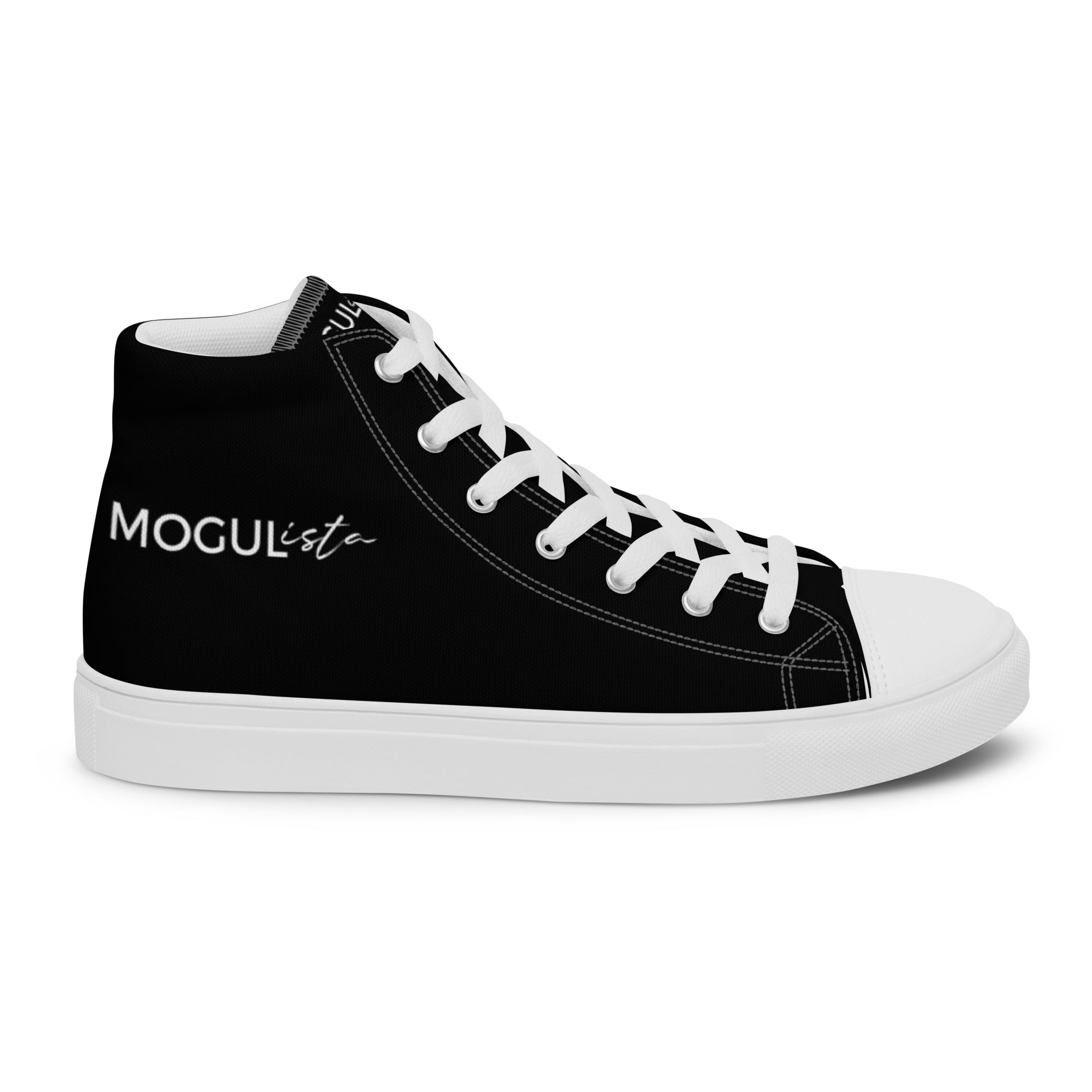 MOGULista™ B&W Kicks — Women’s High Top Canvas Shoes